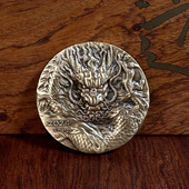 2024龙年生肖新款 系列现货精品纯实心黄铜限量浮雕纪念币纪念章