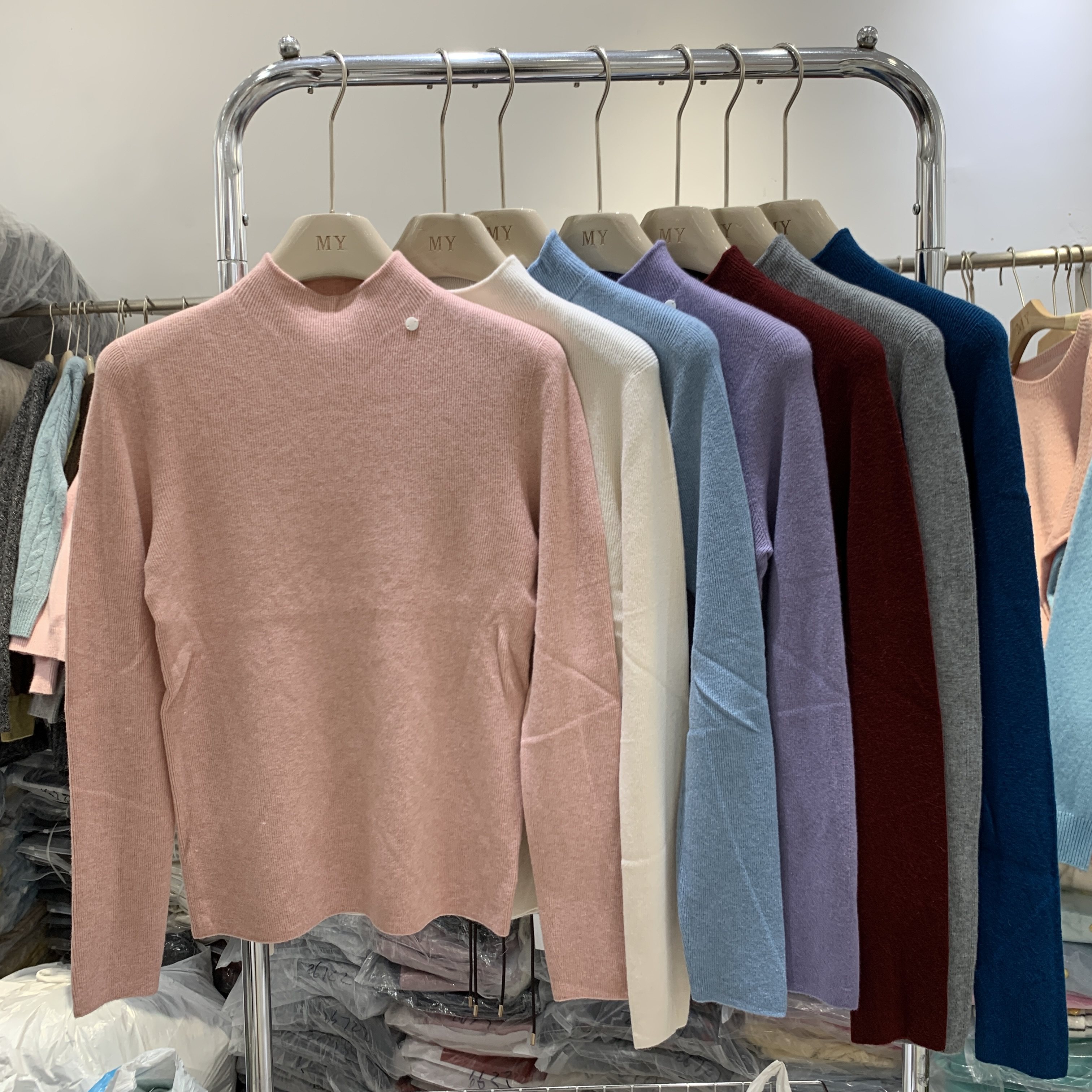 半高领铁片长袖针织衫女软糯百搭温柔风修身显瘦打底衫毛衣23207,女装/女士精品,毛针织衫,淘宝优惠券,粉丝福利购,淘宝优惠卷