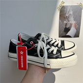 1970s黑色低帮帆布鞋 款 子经典 百搭复古潮流板鞋 2025年春季 ins 男鞋