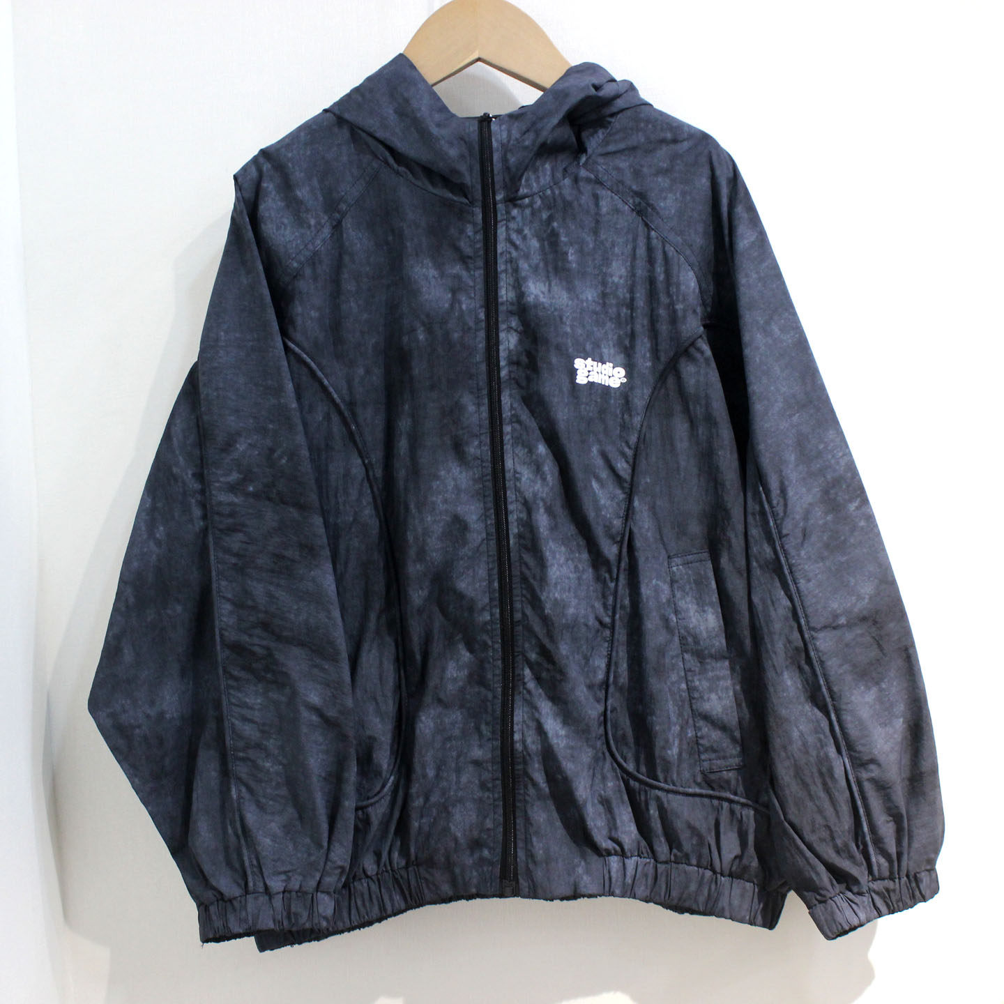 童装儿童2026春夏男孩帅气黑色晕染时尚运动外套带帽上衣120-170