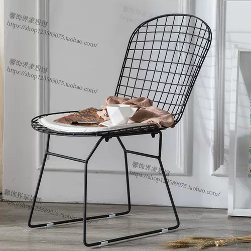 Nordic Creative Hollow Iron Wire Net Chect Compult Computer Stawd