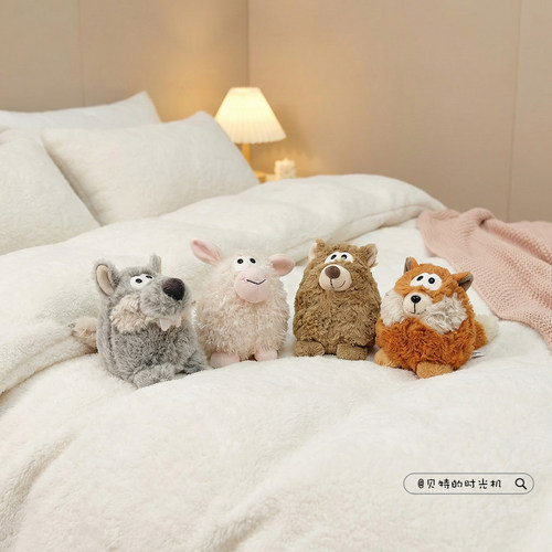 灰狼玩偶可爱生日礼物小羊狐狸