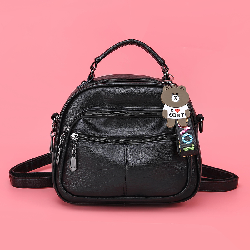 双肩包女多功能小背包2025春夏韩版时尚软皮单肩斜挎手拎小包两用