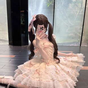 程铭lolitaJK少萝假发女80cm长卷发齐刘海自然全头套