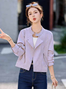 2026春季仿麓皮绒宽松外套女新款时尚休闲显瘦小个子上衣 YB2619