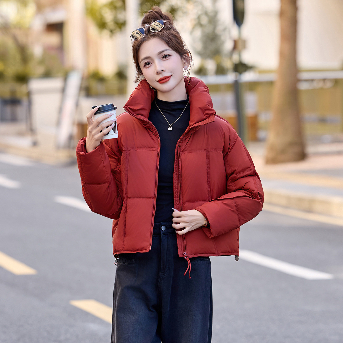 羽绒服女冬季2025新款高端洋气小个子加厚保暖白鸭绒外套 GM2587