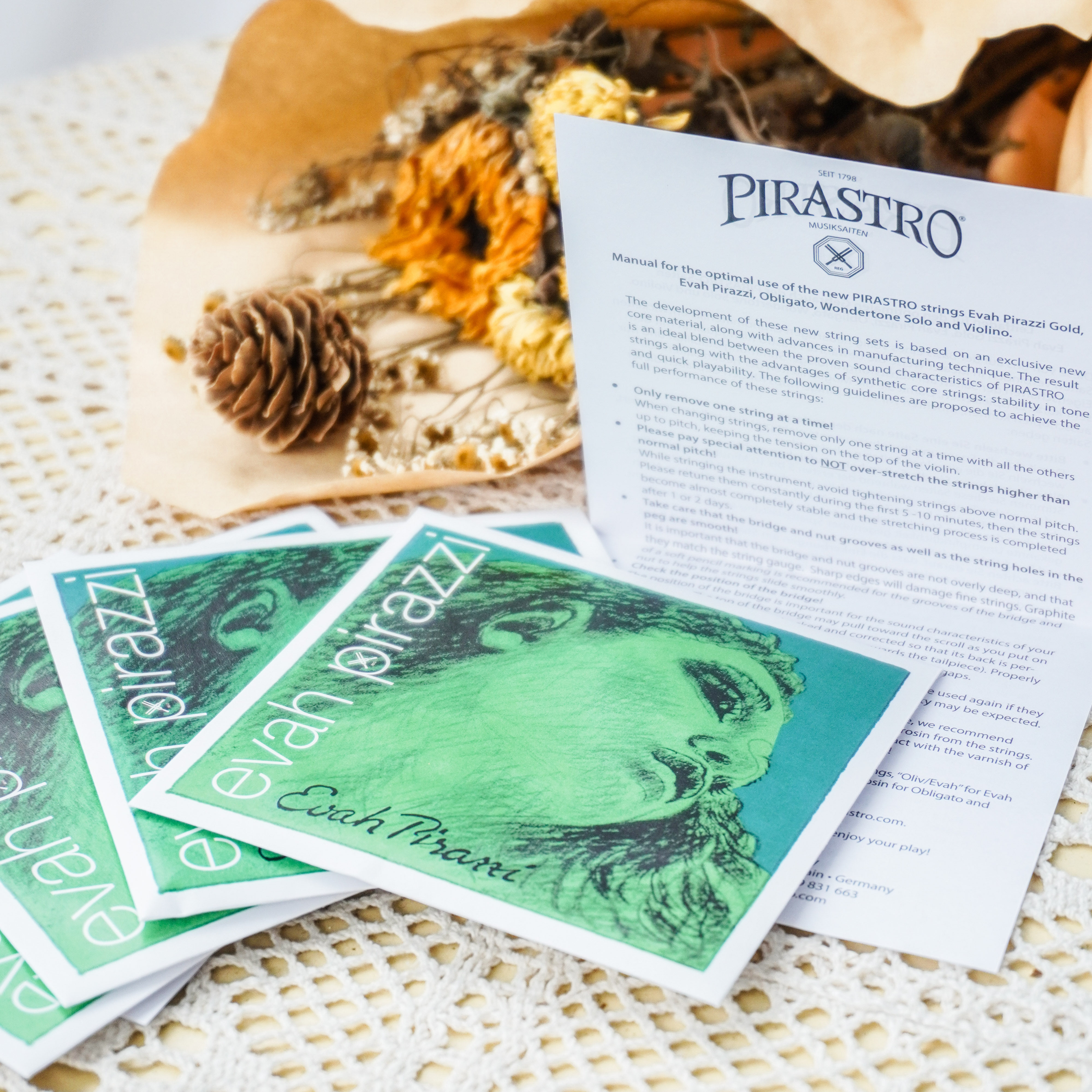 pirastro小提琴琴弦 演奏练习表演耐用尼龙弦绿美人金e弦