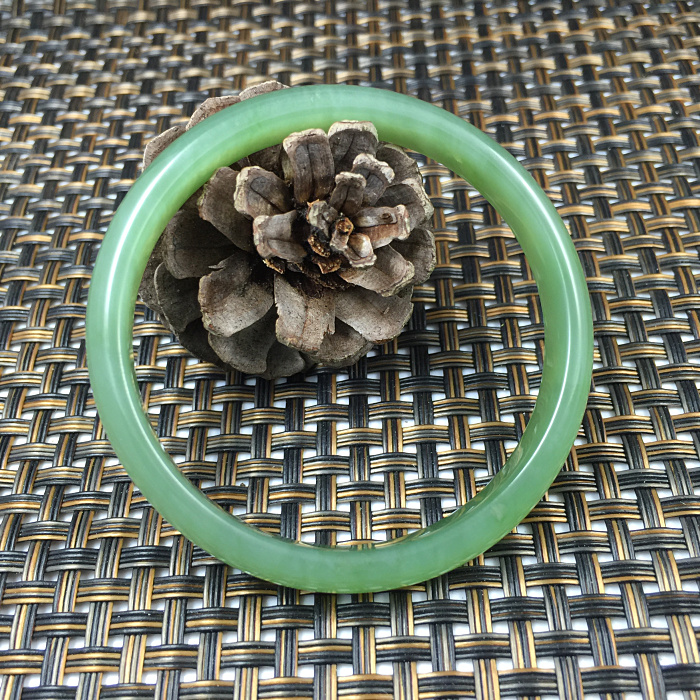 俄罗斯碧玉手镯 和田玉碧玉镯 50.5mm圈口 正品特价包邮