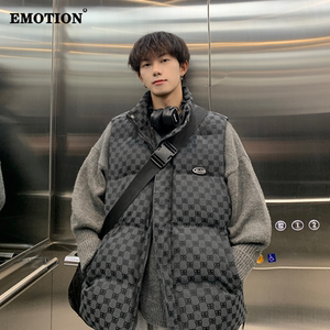 EMOTION美式棉马甲潮流休闲宽松坎肩春秋潮欧美小众棉衣无袖外套
