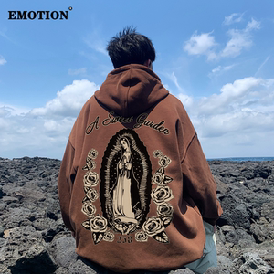 EMOTION美式高街印花卫衣重磅男款春秋季宽松青少年大码潮牌潮流