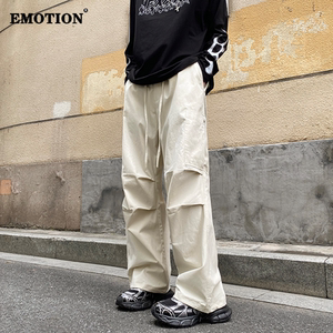 [得物好选]EMOTION大牌|美式工装男秋季潮牌设计感阔腿直筒休闲裤
