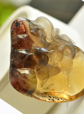 鲍氏水晶共生体九尾狐草莓晶