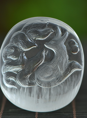 鲍氏水晶奇石兔毛九尾狐