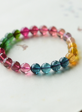 手链鸽血红彩虹碧玺