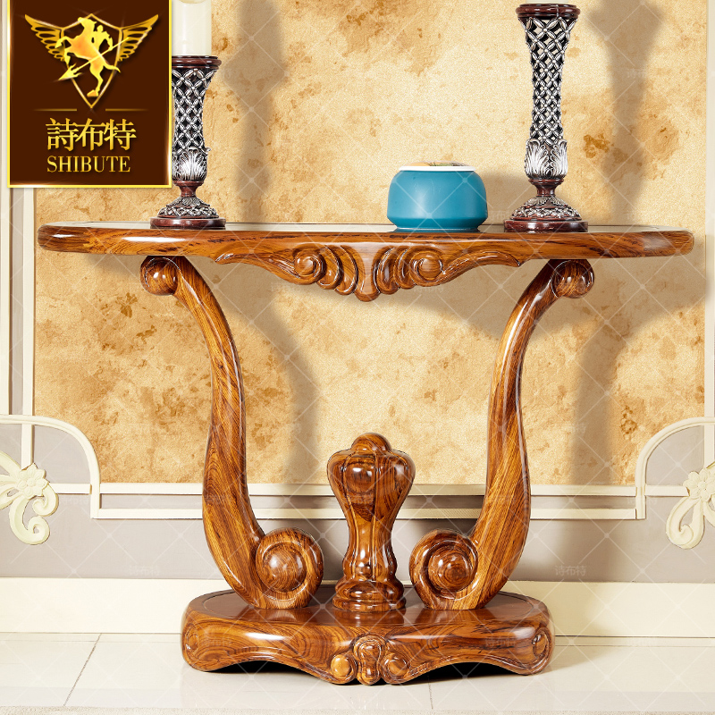 Bout European style High-end villa Ugyen wood series solid wood Carved Console Tables Carved porch platformin the Residential furniture , Case/Taiwan class , Entrance station  category - from Buy2taobao.com to provide professional Taobao agent buy service