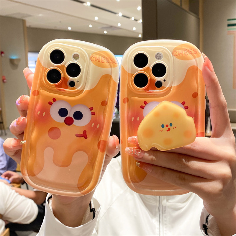可爱奶酪芝士卡通iqooneo7手机壳neo6se新款vivo x90x80x60防摔y52s16