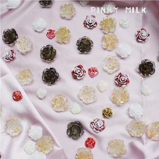 【PM】谷子美化鎏金玫瑰珠洒金幻彩拍照道具痛包配件装饰填充展示