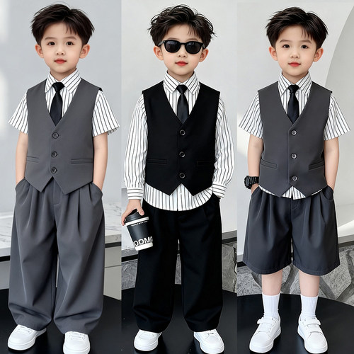 男童西装套装儿童小主持人礼服