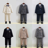 男童西装 秋冬帅气英伦风儿童主持人礼服男孩钢琴演出花童西服 套装