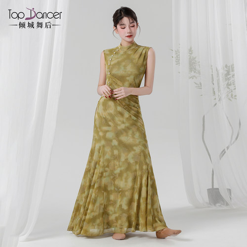 古典舞服装新中式旗袍演出连衣裙