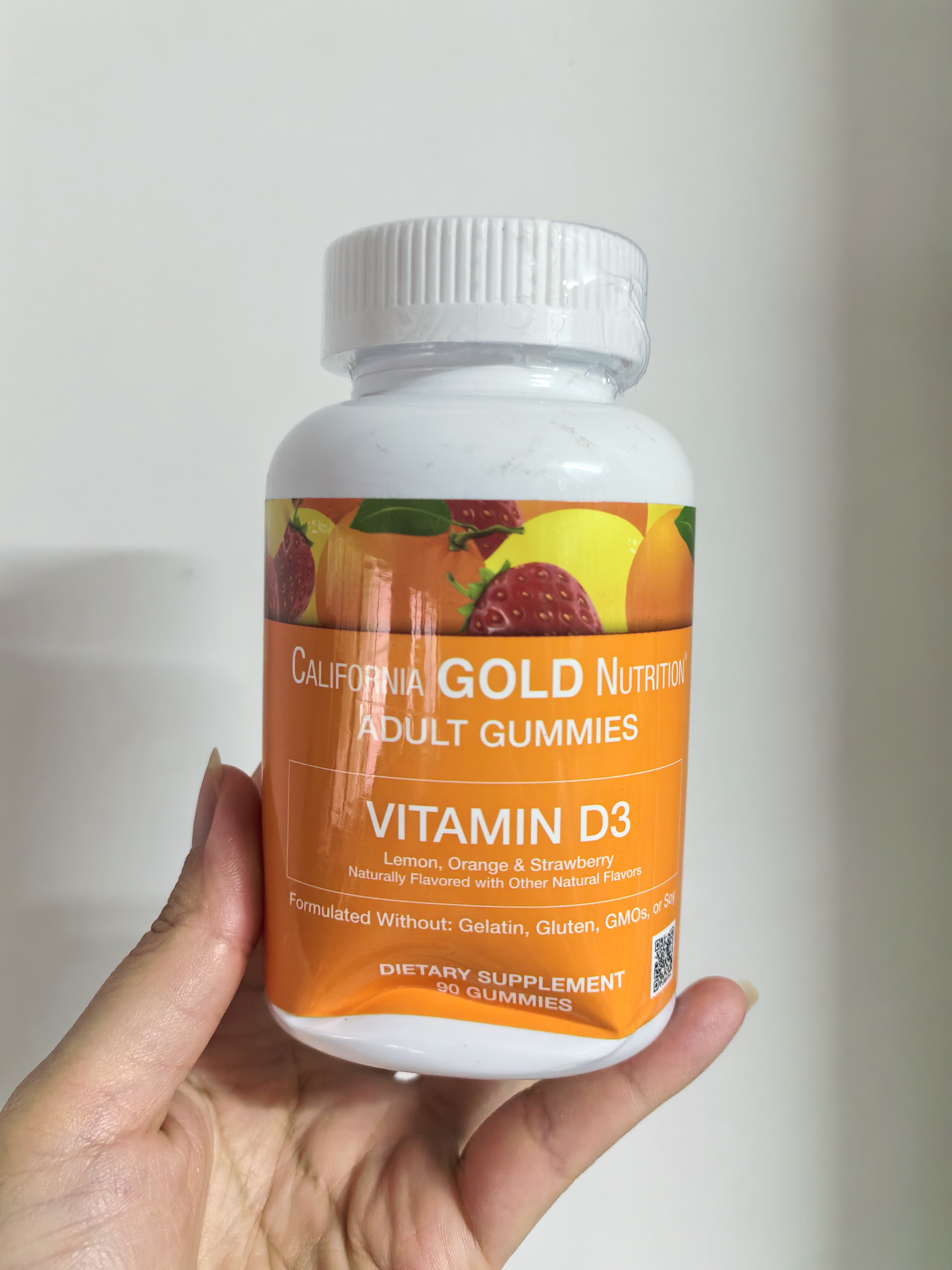 临期9月美国California Gold Nutrition维生素VD3软糖CGN90粒