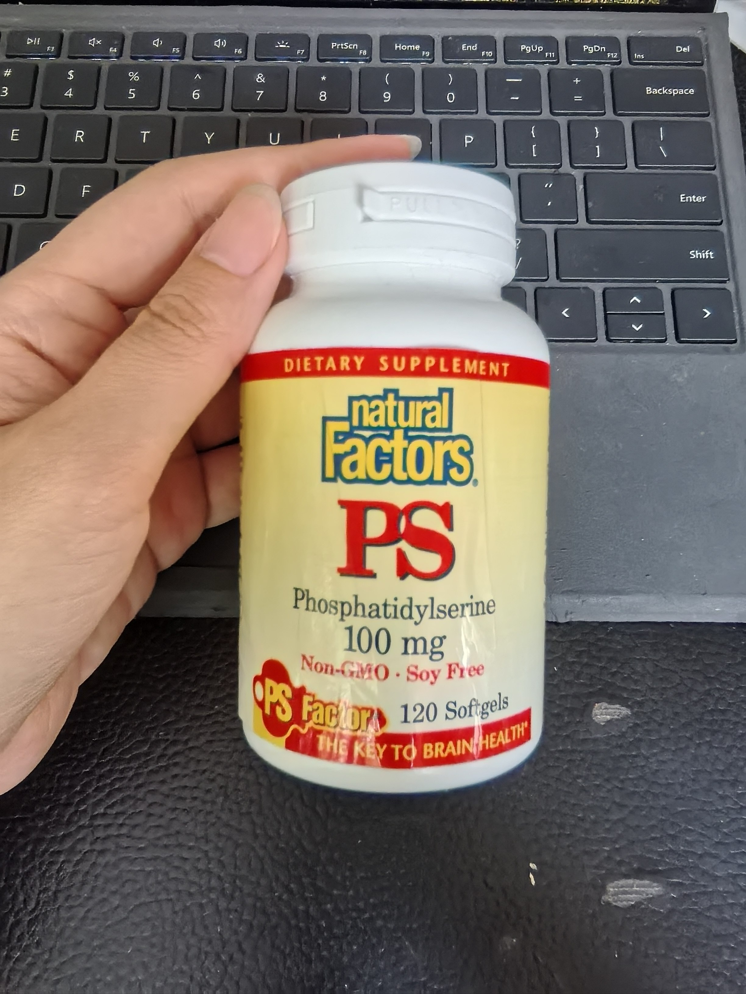 大瓶美国Natural Factors磷脂酰丝氨酸脑元素PS营养补充120粒胶囊