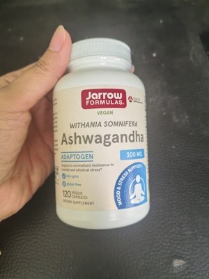 美国Jarrow Formulas杰诺南非醉茄300mg抗压胶囊缓精神疲劳120粒