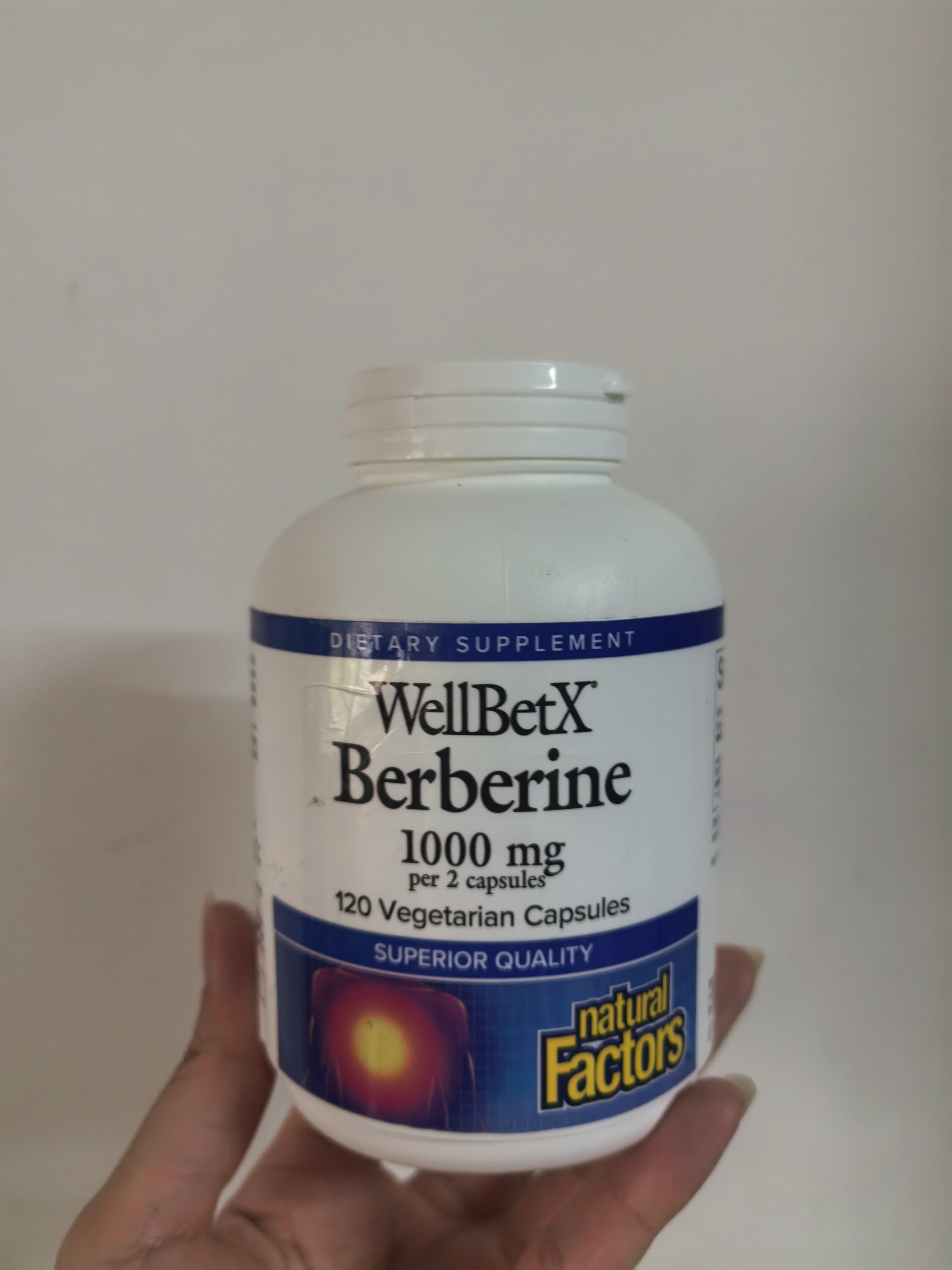 美国Natural Factors小檗碱WellBetX Berberine 500mg120粒