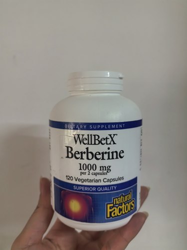 美国Natural Factors小檗碱WellBetX Berberine 500mg120粒