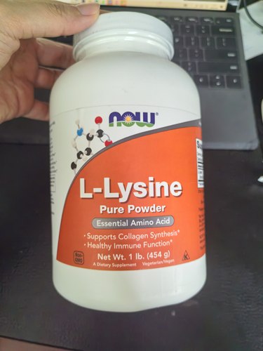 美国Now Foods诺奥赖氨酸粉L-lysine猫安粉补氨基酸体质增强454g