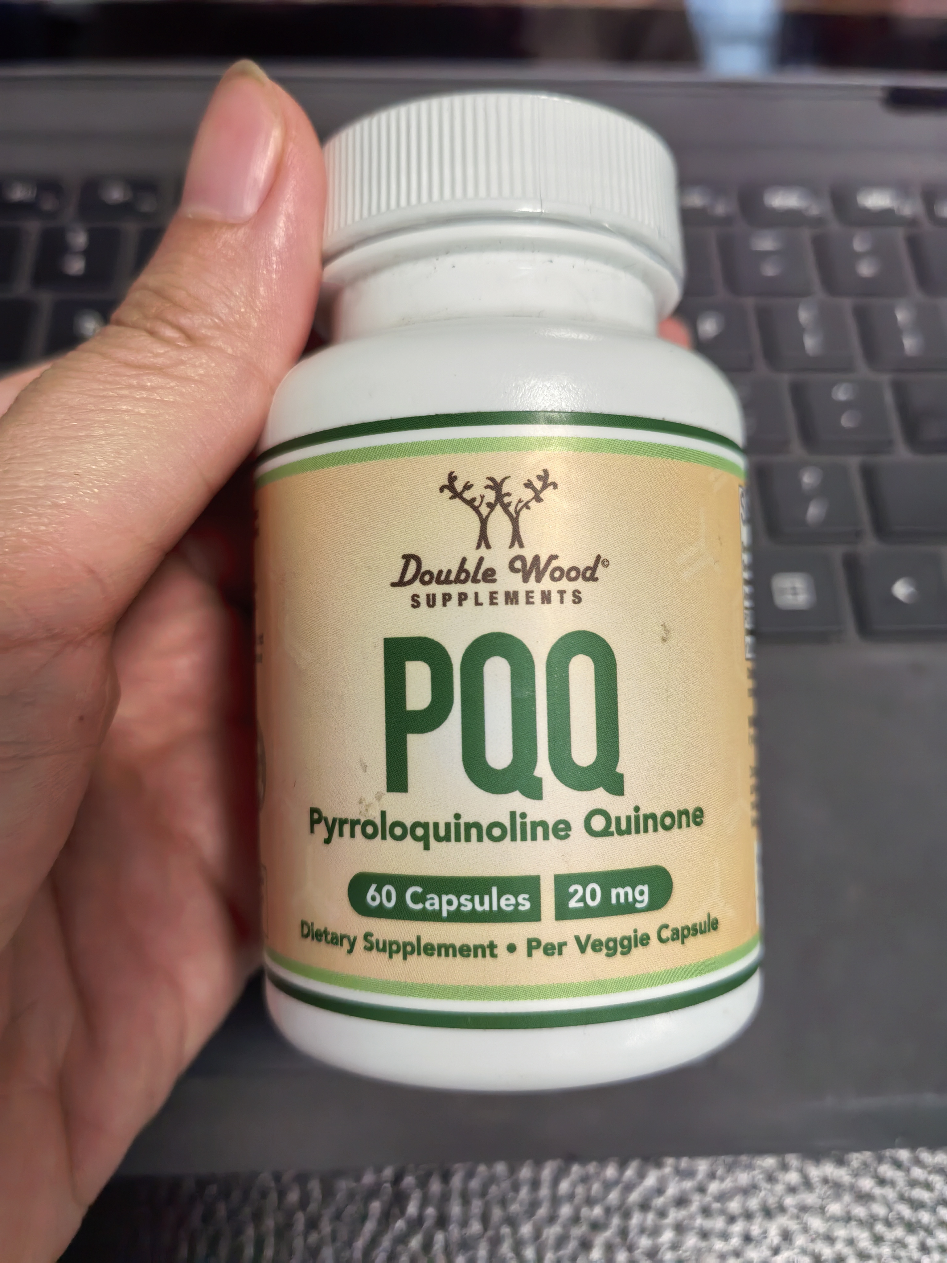 美国Double Wood线粒体优化剂补PQQ脑素成人胶囊20mg60粒