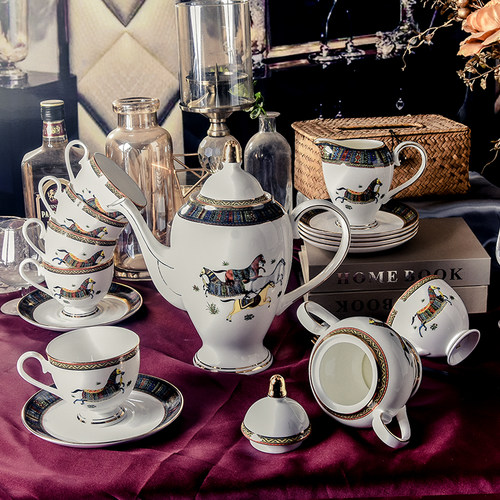 高档爱马结婚包邮咖啡具