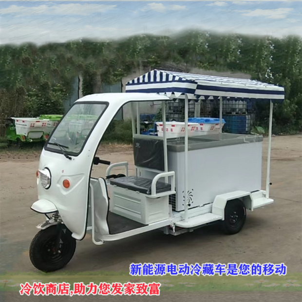 厂家供冰淇淋车可移动冰激凌手推电动车冰棍雪糕车冷冻产品售卖车