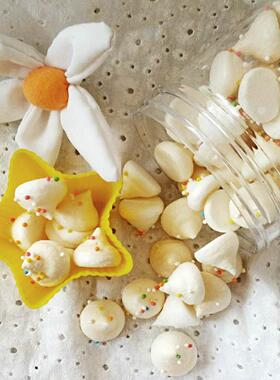 白色原味蛋白糖马琳糖纯手工无添加马林糖酥糖蛋糕装饰声控50-55g