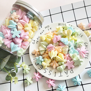 樱花马林唐纯手工零食甜点彩虹糖果网红插件甜品台蛋白糖蛋糕装 饰