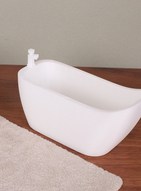 娃娃屋1：12分仿真迷你白色浴缸模型小布家居生活场景装饰摆件OB1