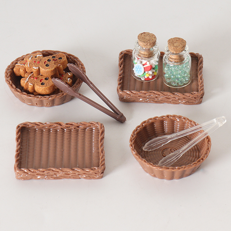 娃娃屋面包筐夹子模型小布装饰