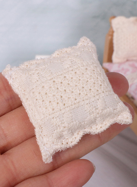 Dollhouse娃娃屋配件微缩枕头模型家居场景装饰迷你抱枕小布装饰