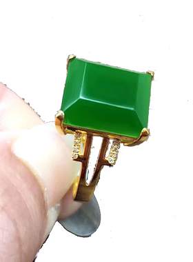 男女款戒指带证书天然和田玉