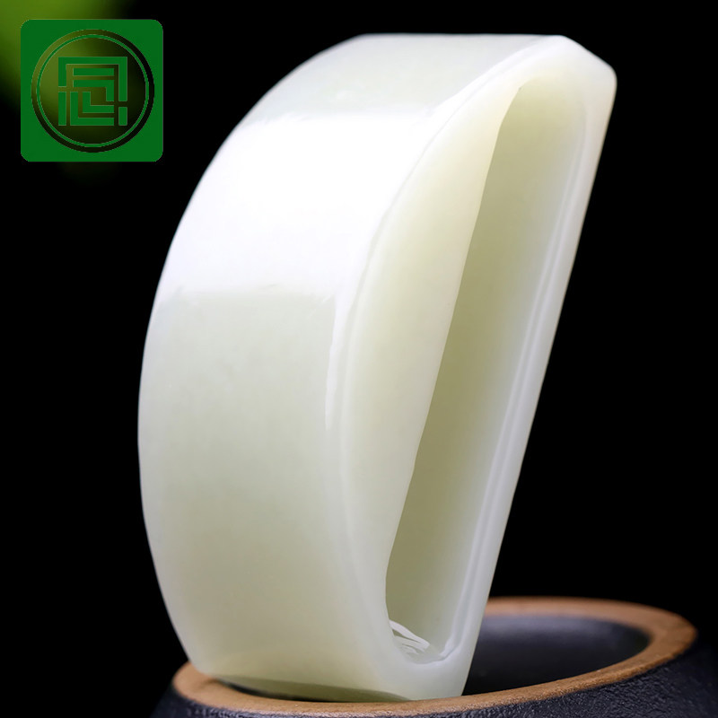 念玉新疆和田玉皮带扣净面带扣男款玉石天然青白玉腰牌腰扣护身