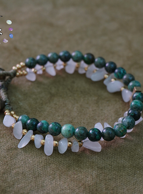 一安手作 这条天然石白水晶编绳有人懂吗？