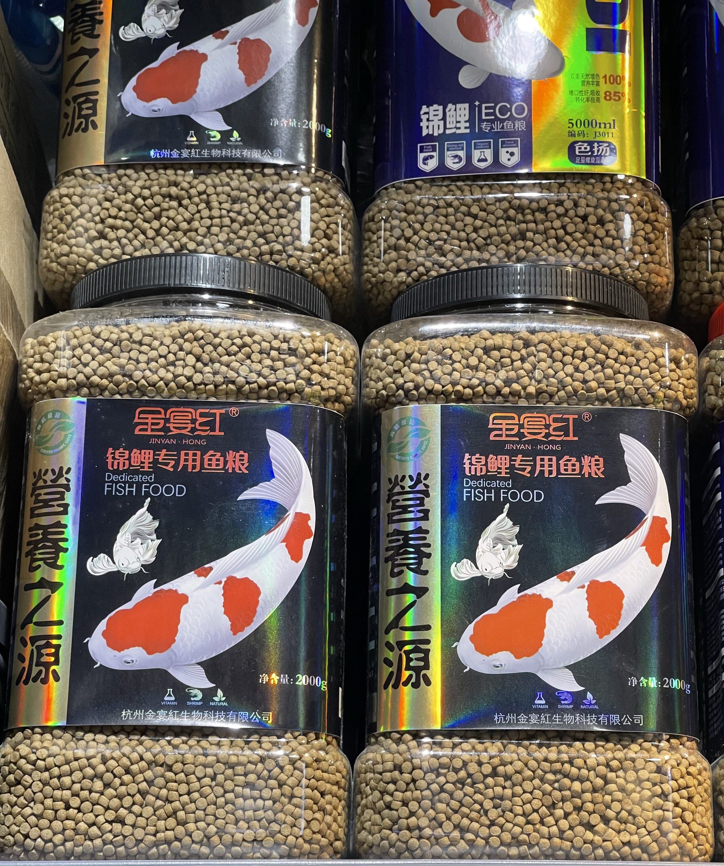 金宴红锦鲤专用鱼粮营养之源观赏蝴蝶鲤上浮鱼食不浑水高蛋白饲料