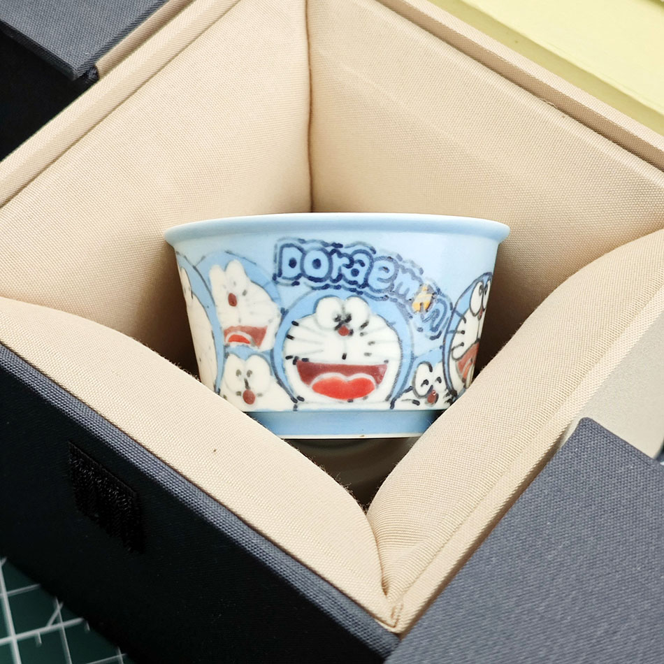 手工釉下彩哆啦A梦陶瓷茶杯