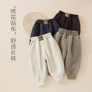 婴儿加绒长裤子冬装秋冬儿童保暖棉裤羊羔绒宝宝裤子宽松休闲裤潮