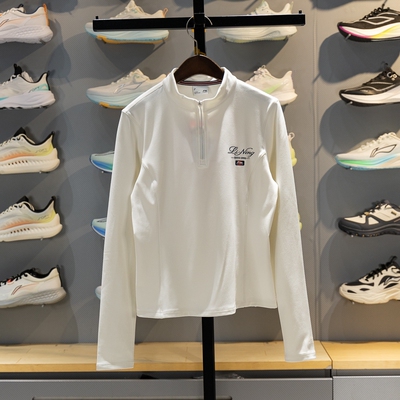 李宁长袖女子半拉链长袖T恤