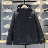 李宁短棉服男子2025秋季 新款 健身系列防泼水保暖连帽外套AJMV157