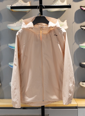 李宁运动风衣女子2026新品健身防泼水连帽防风服梭织外套AFDW102