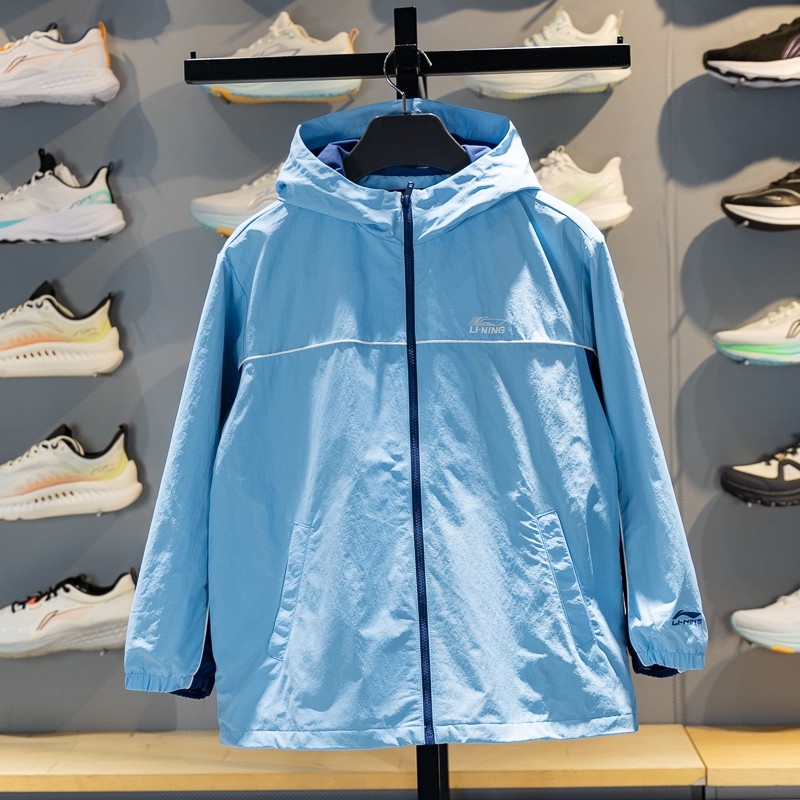 李宁男大童加绒运动风衣2026春季新款防泼水宽松连帽外套YFDW011,运动服/休闲服装,运动风衣,淘宝优惠券,粉丝福利购,淘宝优惠卷