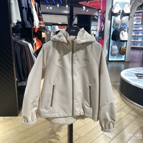 Li Ning, плащ для спортзала, съемная куртка с капюшоном, ветрозащитный весенний спортивный костюм