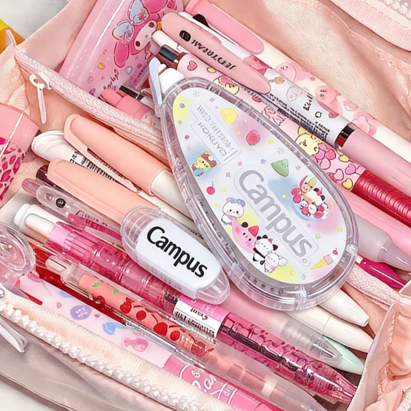 KOKUYO国誉修正带草莓熊猫campus原纸色冬日富士山涂改带大容量